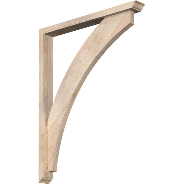 Ekena Millwork Thorton Traditional Smooth Bracket w/ Offset Brace, Douglas Fir, 3 1/2"W x 30"D x 38"H BKT0402X30X38THR01SDF - main